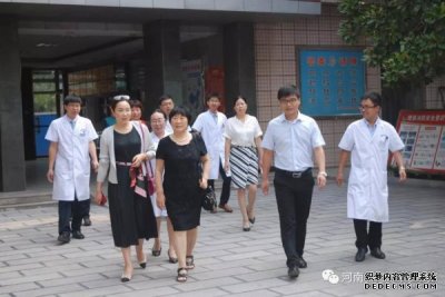 河南中医学院一附属医院丁樱莅临河南誉美肾病医院参观指导